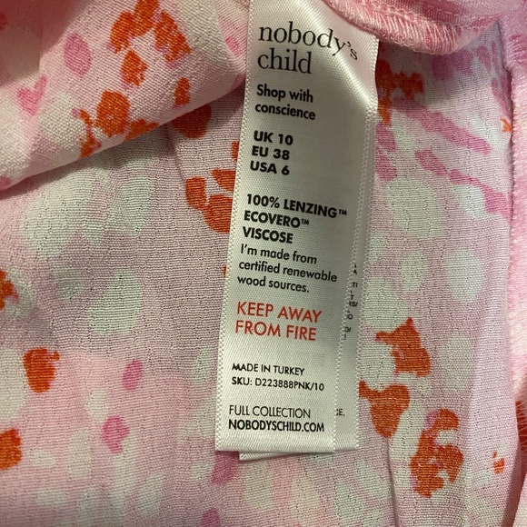 Nobody's Child Eva Pink Leopard Print Midi Dress Size 6 NWT - Picture 9 of 10